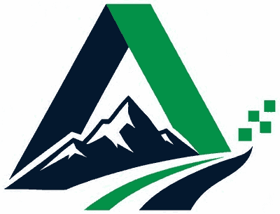 Ascendia Technologies Nepal symbol — an ascending letter A formed from Himalayan peaks, a rising road and digital pixels
